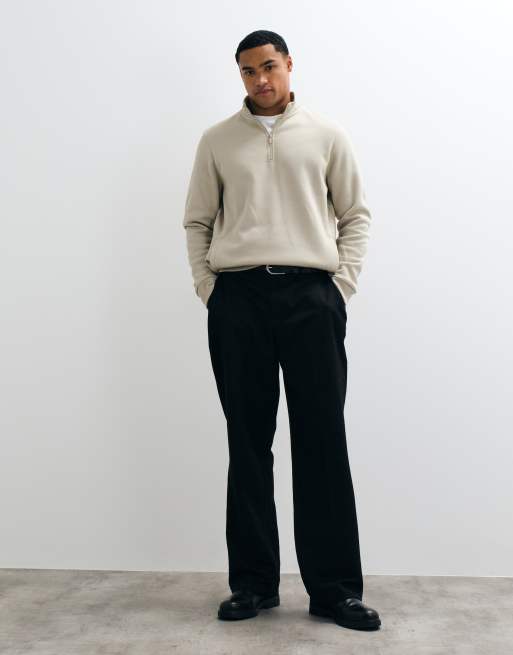 Brave Soul 1/4 zip sweatshirt in stone, 2 of 9