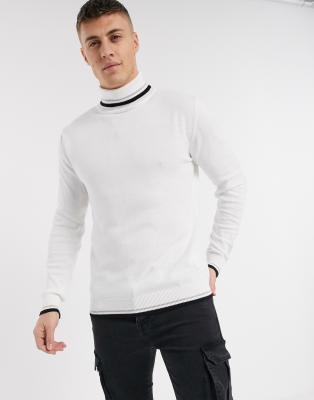 white jumper roll neck