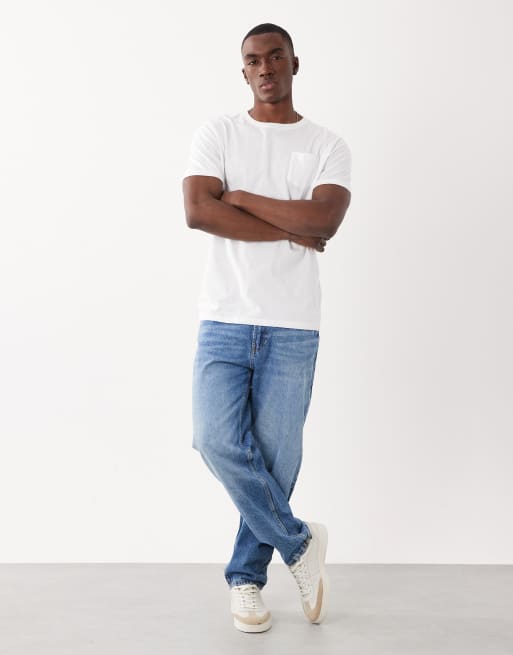 Brave Soul 2 pack crew neck jersey t-shirt with pocket detail , 3 of 5