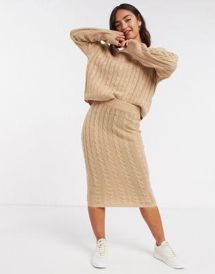 knitted skirt and jumper