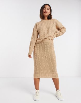 knitted skirt and jumper