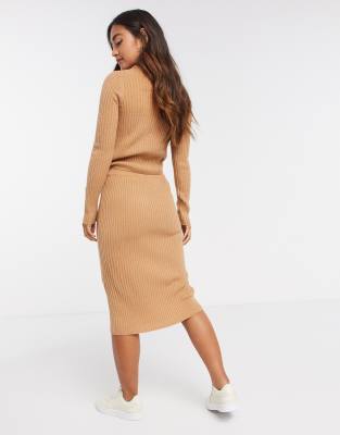 ribbed midi skirt set