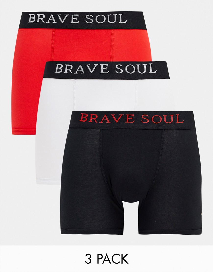 Brave Soul 3-pack boxer briefs with contrast waistband-Multi