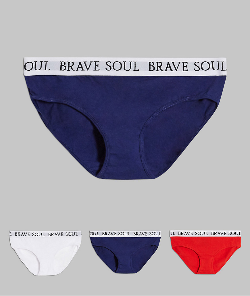 Brave Soul – 3-pack trosor-Flerfärgad