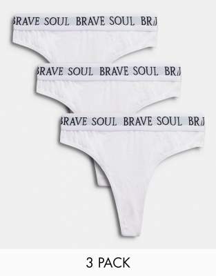 Brave Soul christmas 3 pack thongs in red white and green