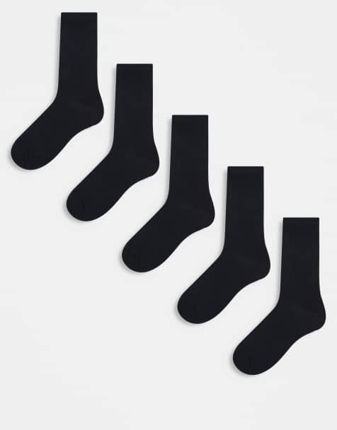Brave Soul 5 pack ankle socks in black - view 1