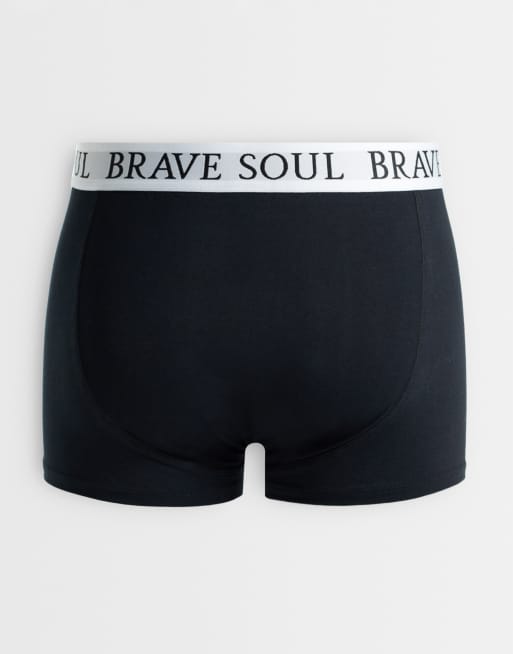 Brave Soul 5 pack boxers in black, 2 of 4