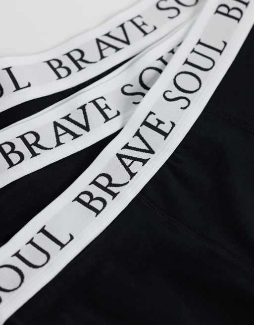 Brave Soul 5 pack boxers in black, 4 of 4