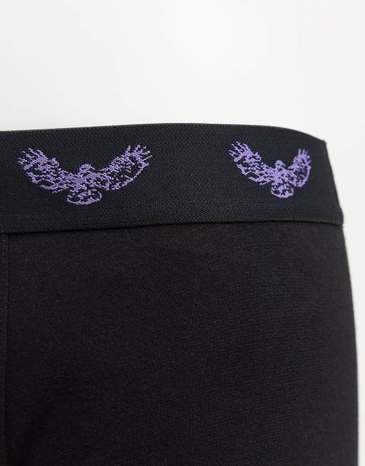 Brave Soul 5 pack boxers with antarsia waistband in black, 3 of 4