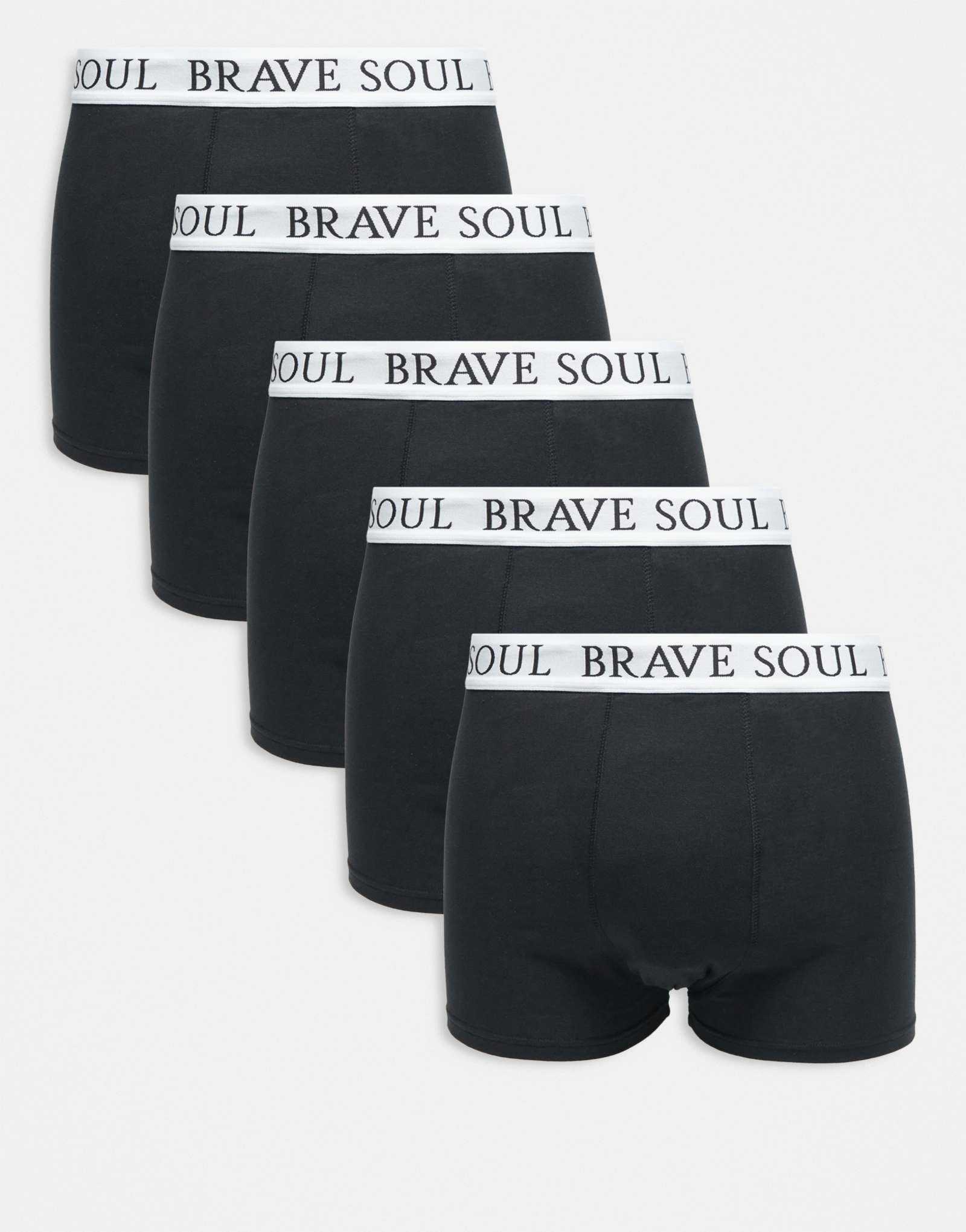 Боксеры Brave Soul 5 pack с поясом с логотипом черного цвета