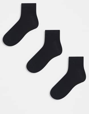Brave Soul 5 Pack Sneaker Socks In Black