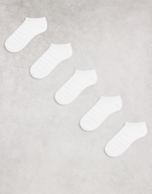 Brave Soul 5 Pack Sneaker Socks In White