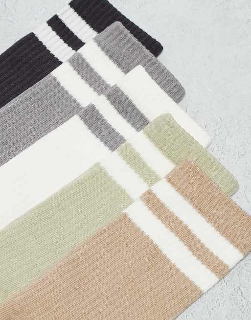 Brave Soul 5 pack stripe sport socks in multi, 2 of 3