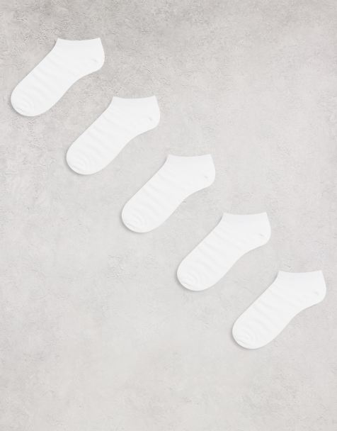 Brave Soul – 5er-Pack Sneaker-Socken in Weiß - view 1