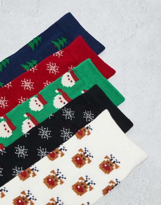 Brave Soul – 5er-Pack Weihnachtssocken mit verschiedenen Mustern, 2 von 3