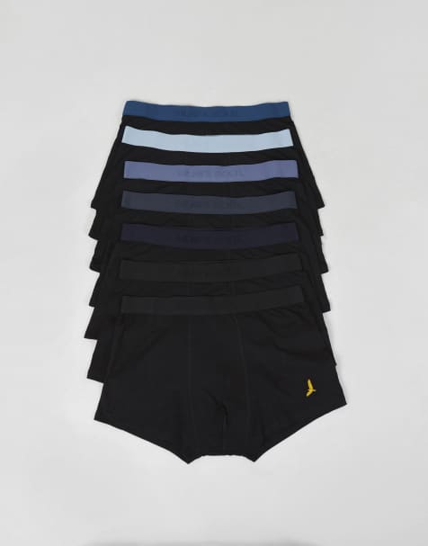 Brave Soul – 7er-Pack Boxer-Slips in Schwarz mit Stickereidetail - view 1