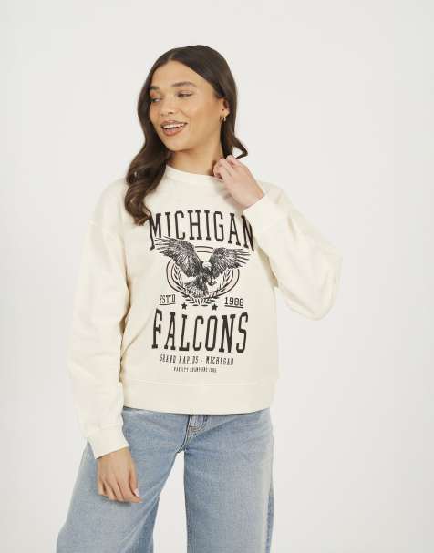 Brave Soul Acid wash graphic print sweatshirt in beige - view 1