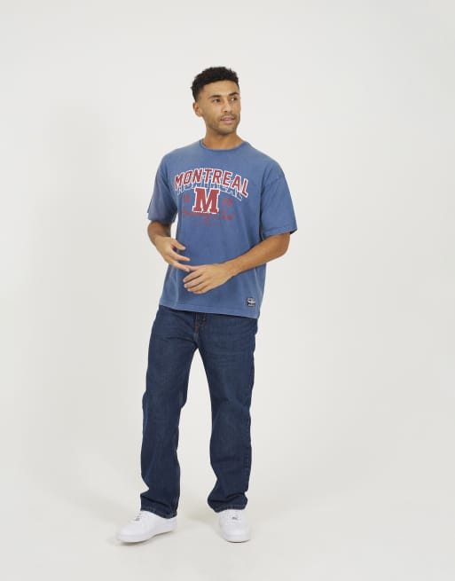 Brave Soul Acid wash relaxed fit t-shirt in blue, 4 of 4