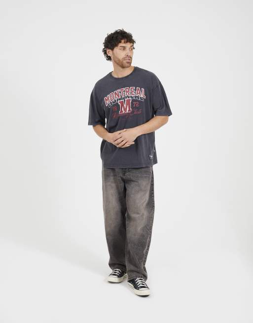 Brave Soul Acid wash relaxed fit t-shirt in dark grey, 3 of 4
