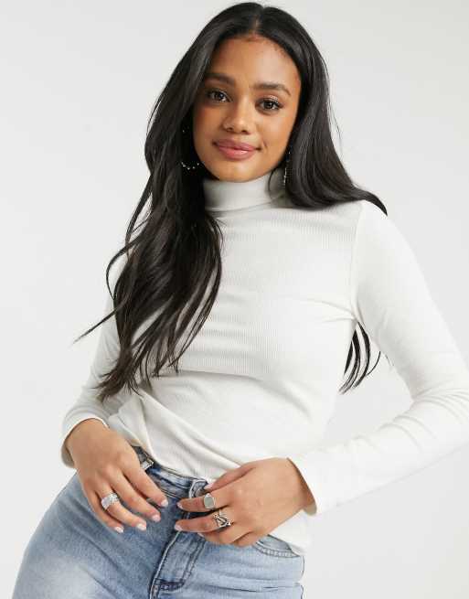 Long sleeve clearance roll neck top