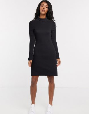 roll neck jersey dress