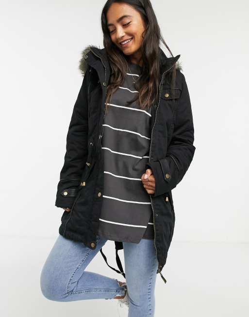 Brave Soul - Allure - Parka met capuchon van imitatiebont