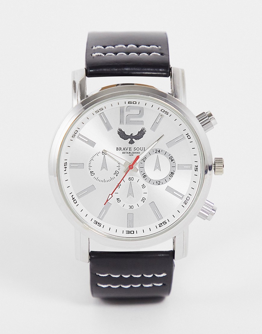Brave Soul – Armbanduhr in Silber mit sportlichem Design