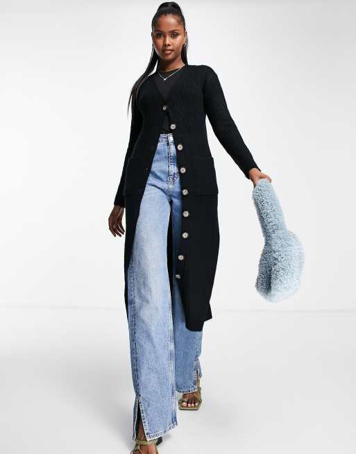 Brave Soul – Arron – Lange Strickjacke mit Knopfleiste