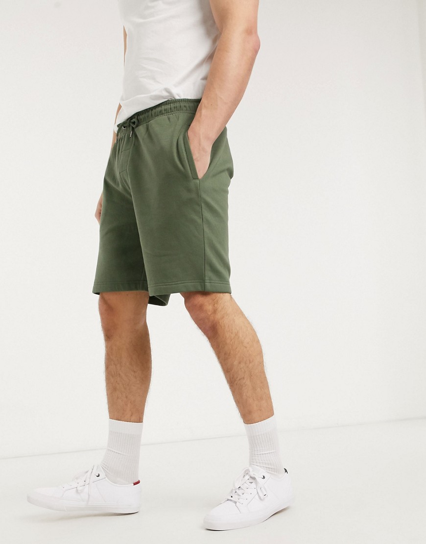 Brave Soul – Basic – Khakifärgade jersey-shorts-Grön