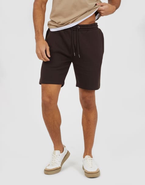 Brave Soul – Basic-Shorts aus Fleece in Schokobraun - view 1