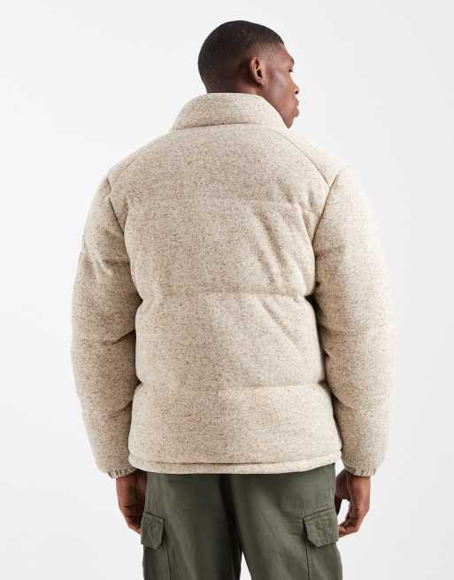 Brave Soul – Beige, mjuk pufferjacka med dragkedja och ståkrage, 3 av 5