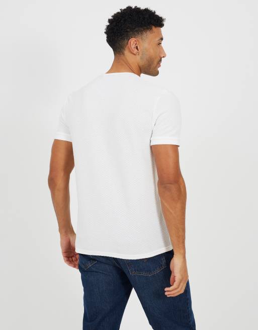 Brave Soul – Besticktes T-Shirt in Cremeweiß mit Rundhalsausschnitt, 2 von 4