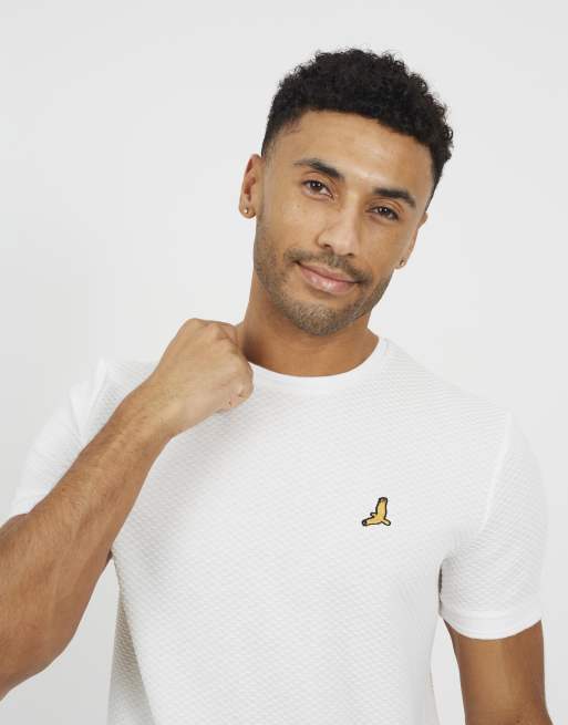 Brave Soul – Besticktes T-Shirt in Cremeweiß mit Rundhalsausschnitt, 4 von 4