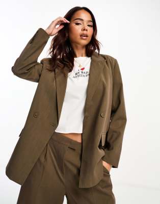 Brave Soul Brave Soul blazer co ord in brown