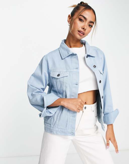 Brave Soul bloom denim jacket in blue | ASOS