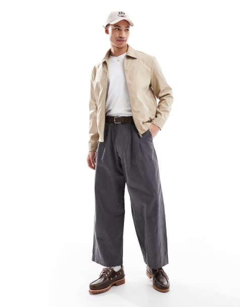 Brave Soul - Blouson Harrington à fermeture éclair - Beige - view 1