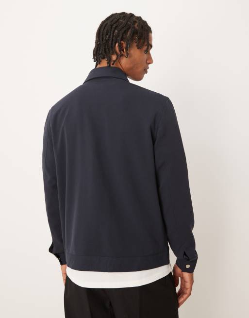 Brave Soul - Blouson Harrington à poches plaquées - Bleu marine, 3 de 5