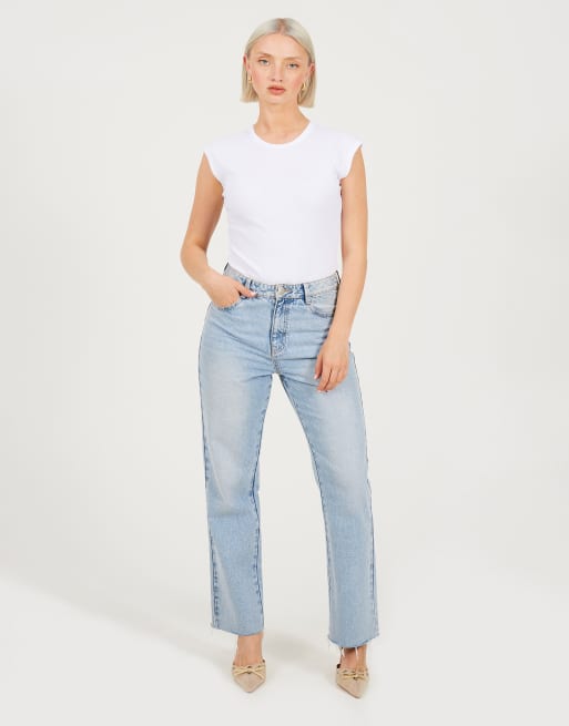 Brave Soul - body de manga corta con cuello redondo en blanco, 3 de 4
