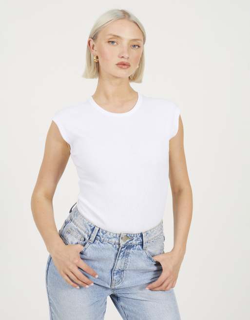 Brave Soul - body de manga corta con cuello redondo en blanco, 4 de 4