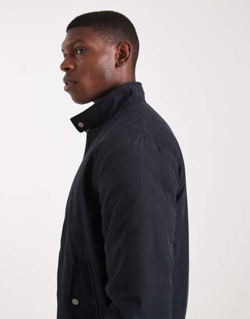 Brave Soul - Bomber blu navy con zip, 4 di 5