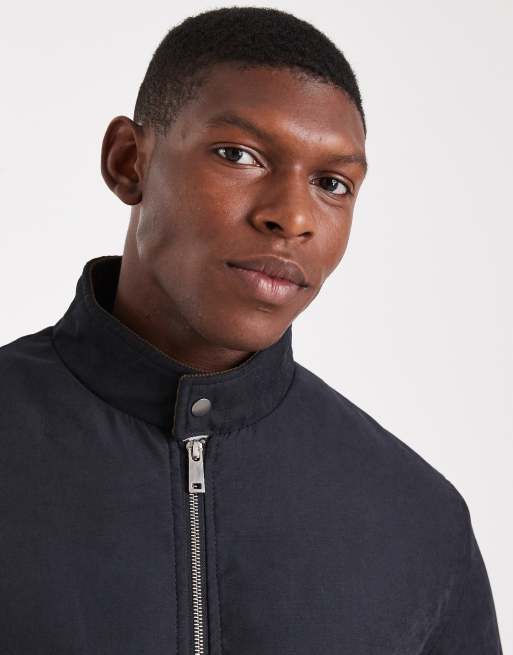 Brave Soul - Bomber blu navy con zip, 5 di 5
