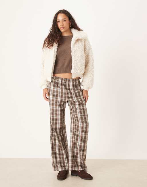 Brave Soul - Bomber color crema in montone sintetico, 4 di 4