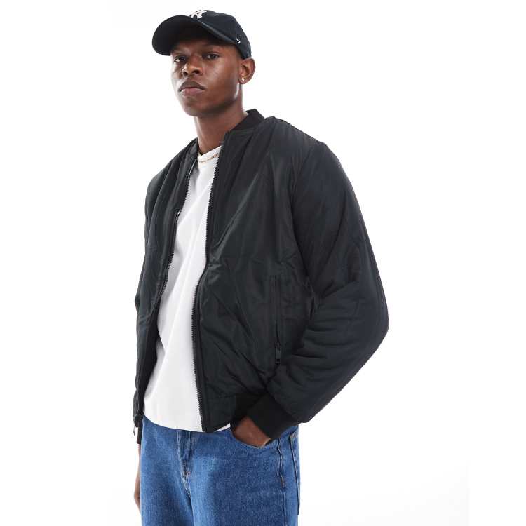 Brave Soul bomber jacket in black | ASOS