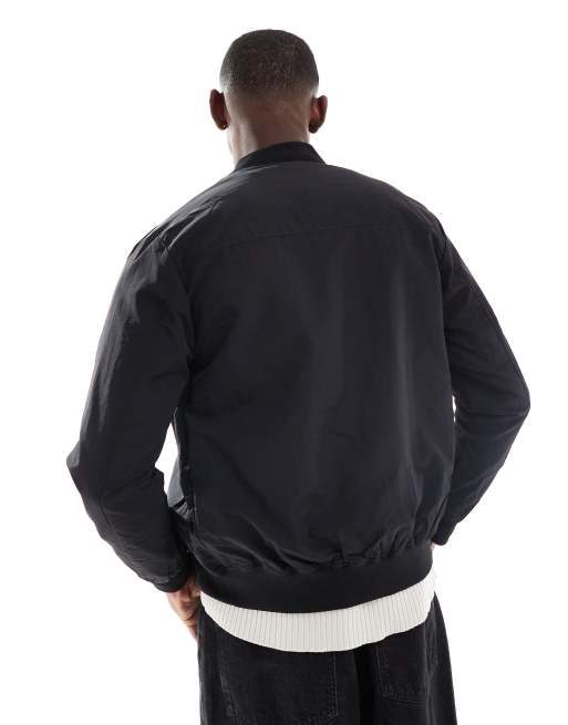 Brave Soul bomber jacket in black | ASOS
