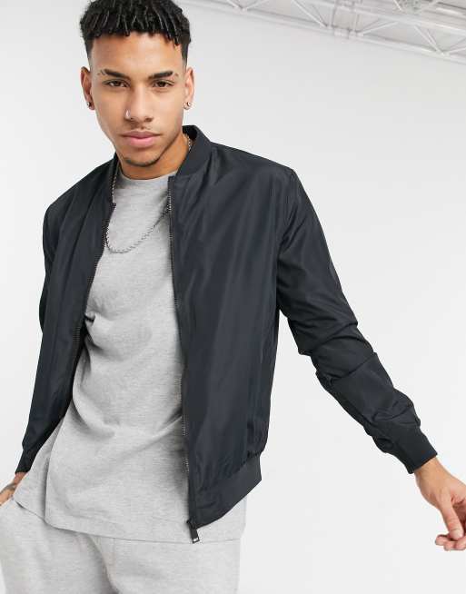 Brave Soul bomber jacket in black | ASOS