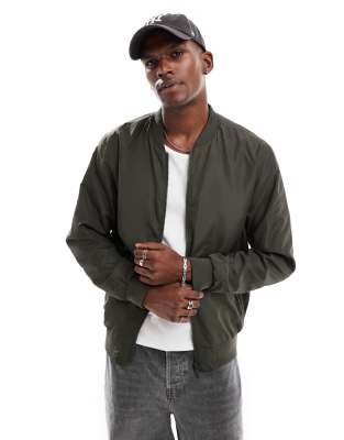 Brave Soul Bomber jacket in khaki-Green