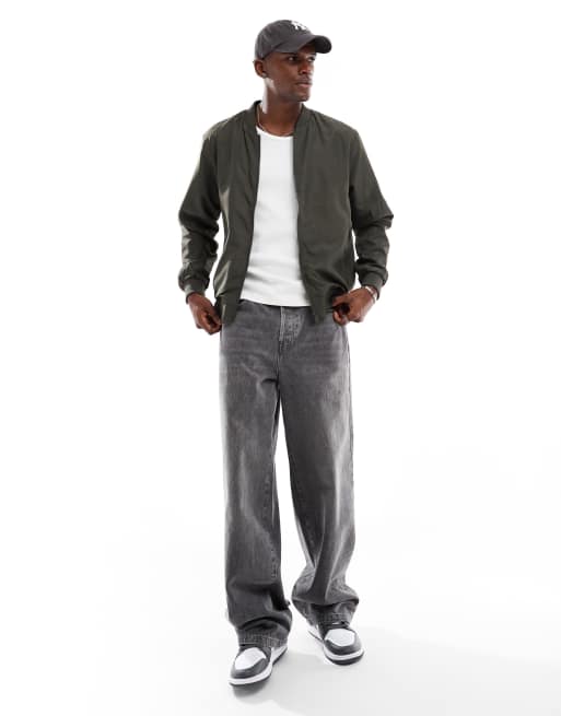 Brave Soul Bomber jacket in khaki, 3 of 4