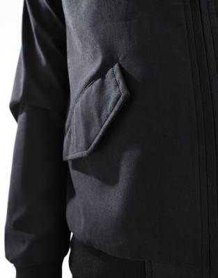 Brave Soul Bomber Jacket With Front Pockets In Black