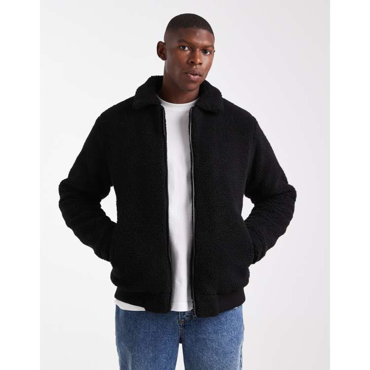 Brave Soul borg bomber jacket in black | ASOS