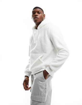 Brave Soul borg hoodie in off white - ASOS Price Checker